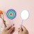 ( white)Mini lovely girl student Round pattern Modeling student samll