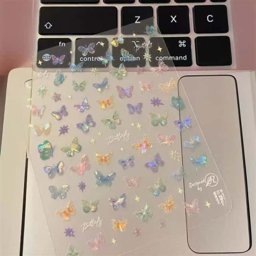(  butterfly)samll butterfly high surface nail painting Colorful butterfly woman Nail Sticker