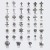 (HJ  479) retro nail painting diamond cross lion head ornament