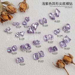 (JD 1237)nail painting color crystal glass diamond violet diamond series diamo..