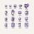 (JD 1237)nail painting color crystal glass diamond violet diamond series diamond nail painting