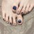 (J89 Dark blue) blue foot cat foot Nail Sticker spring summer toenail Sticker Wear Armor fake nails
