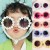 ( while frame gray  Lens )children Sunglasses sunglass samll lovely flowers sunglass Round frame flower