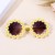 ( while frame gray  Lens )children Sunglasses sunglass samll lovely flowers sunglass Round frame flower