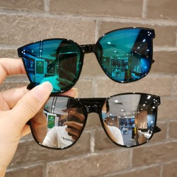 ( while frame gray  Lens )samll three children sunglass samll Sunglasses anti-ultraviolet fashion high sunglass