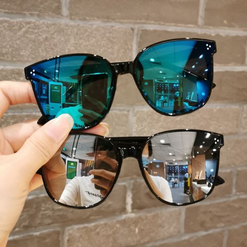 ( while frame gray  Lens )samll three children sunglass samll Sunglasses anti-ultraviolet fashion high sunglass