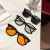 ( Black frame  tea  Lens )fashion personality Sunglasses lady anti-ultraviolet sunglass