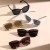 ( Black frame  gray  Lens ) occidental style cat Sunglasses sunglassns fashion hollow
