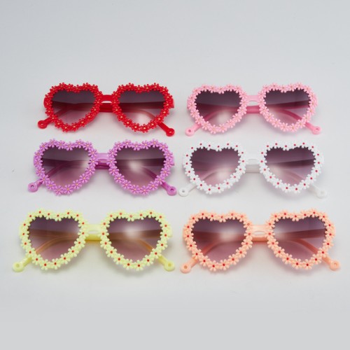 ( red)love flower children sunglass man woman style Sunglasses fashion trendns