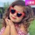 ( frame  tea  Lens ) occidental style love children Sunglasses woman fashion sunglass