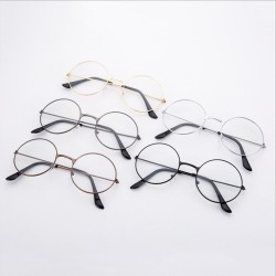 (+ while  blue )Korean style spectacles fashion retro Round frame