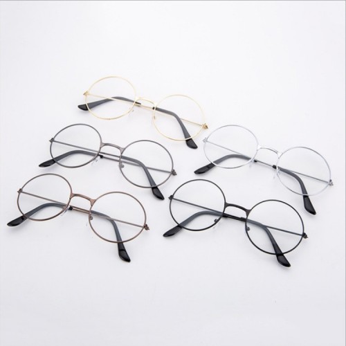 (+ while  blue )Korean style spectacles fashion retro Round frame