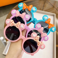 ( white gray  Lens )Sunglasses children sunglass bow fashion cartoon lovely man woman
