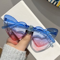 ( purple  pink)heart-shaped gradual change children sunglass man woman trend f..