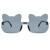 ( tea )cat children sunglass Sunglasses lovely cartoon children gradual change
