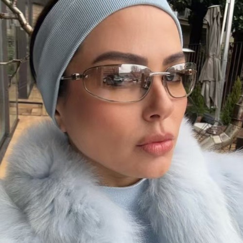 (C  gold frame  gray )Ellipse sunglassY high occidental style Sunglasses retro sunglass woman