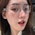 ( silver frame  while  Lens )samll style diamond Eyeglass frame fashion With diamond spectacles personality