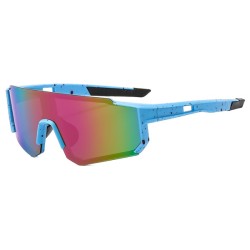 ( blue  frame  purple  pink Lens ) occidental style sunglass man Colorful Outdoor sport woman