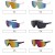 ( blue  frame  purple  pink Lens ) occidental style sunglass man Colorful Outdoor sport woman