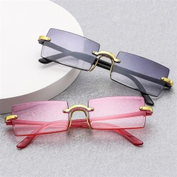 ( gray ) occidental style square sunglass fashion trend side cut Sunglasses la..
