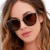 ( bright black gray  Lens )lady retro cat sunglass personalityns plastic leopard Sunglasses