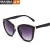 ( bright black gray  Lens )lady retro cat sunglass personalityns plastic leopard Sunglasses