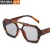 ( tea  Lens )occidental stylens fashion sunglass Double Sunglasses leopard personality