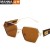 ( gold frame  gray  Lens )summer fashion polygon sunglass occidental style trend personality Sunglasses