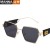 ( gold frame  gray  Lens )summer fashion polygon sunglass occidental style trend personality Sunglasses