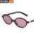 ( leopard print frame  purple  Lens ) style Round frame samll sunglass  brief ornament Sunglasses