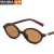 ( leopard print frame  purple  Lens ) style Round frame samll sunglass  brief ornament Sunglasses