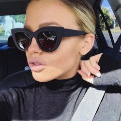 ( bright black pink Mercury )occidental style trend cat sunglass cat Sunglasses retro sunglass