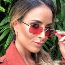 ( gold frame  red  Lens )occidental style trend fashion sunglass  personality ..