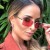 ( gold frame  red  Lens )occidental style trend fashion sunglass  personality Double Sunglasses  ocean Metal