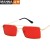 ( gold frame  red  Lens )occidental style trend fashion sunglass  personality Double Sunglasses  ocean Metal