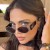 ( gold frame  gray  Lens )occidental style trend polygon sunglasssunglasses womanns fashion Sunglasses