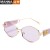 ( gold frame  gray  Lens )occidental style trend polygon sunglasssunglasses womanns fashion Sunglasses