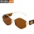 ( gold frame  gray  Lens )occidental style trend polygon sunglasssunglasses womanns fashion Sunglasses