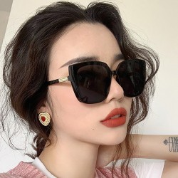 ( bright black gray  Lens ) sunglass occidental style trend Sunglasses woman r..