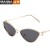 ( gold frame  gray  Lens )occidental style personality sunglass hollow Sunglasses trend cat Metal
