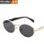 ( Black frame  gray  Lens )Metal sunglass fashion anti-ultravioletuv Sunglasses Round frame