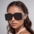 ( Bright balck frame  gray  Lens )classic sunglass personalityunglasses Sunglasses