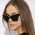 ( Black frame  gray  Lens )occidental style fashion cat sunglass personalityV Sunglasses trend