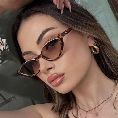 ( Bright balck frame  gray  Lens )fashion cat samll sunglass lady personality SunglassesY