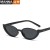 ( Bright balck frame  gray  Lens )fashion cat samll sunglass lady personality SunglassesY