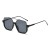 ( Black frame  Black grey  Lens ) Double Anti blue light retro sunglass woman Sunglasses