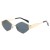 ( gold frame  gray  Lens ) sunglass  style Metal fashion Sunglasses man woman