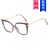 ( bright black while  Lens ) square spectacles lady Eyeglass frame Anti blue lightns style