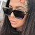 ( leopard print gray  Lens ) square sunglass man personality Sunglasses fashion