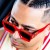 ( leopard print gray  Lens ) square sunglass man personality Sunglasses fashion
